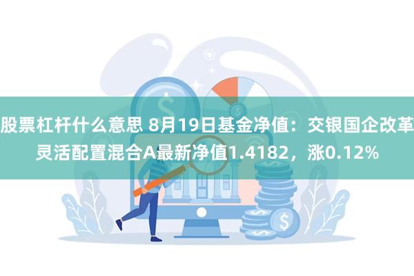 股票杠杆什么意思 8月19日基金净值：交银国企改革灵活配置混合A最新净值1.4182，涨0.12%